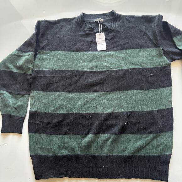 Fantaslook Striped Sweater Women Crewneck Oversized Pullover Sweater XL / New - Picture 4 of 9